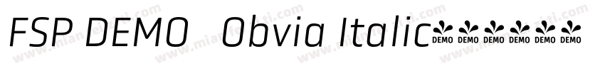 FSP DEMO   Obvia Italic字体转换